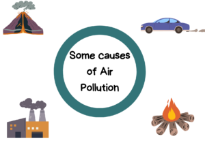 This image shows the various reasons for air pollution.