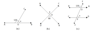 This is a linear pair that lies on line AB.