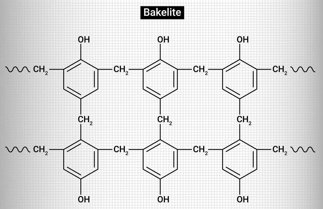 Bakelite contains phenolic components in its structure.