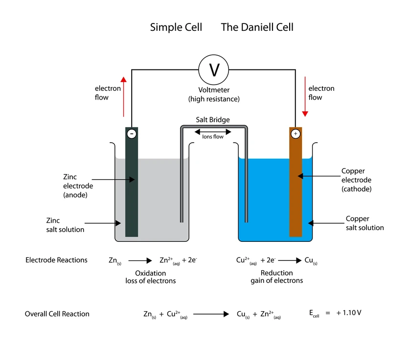 In Daniell Cells, chemical energy is converted to electrical energy.