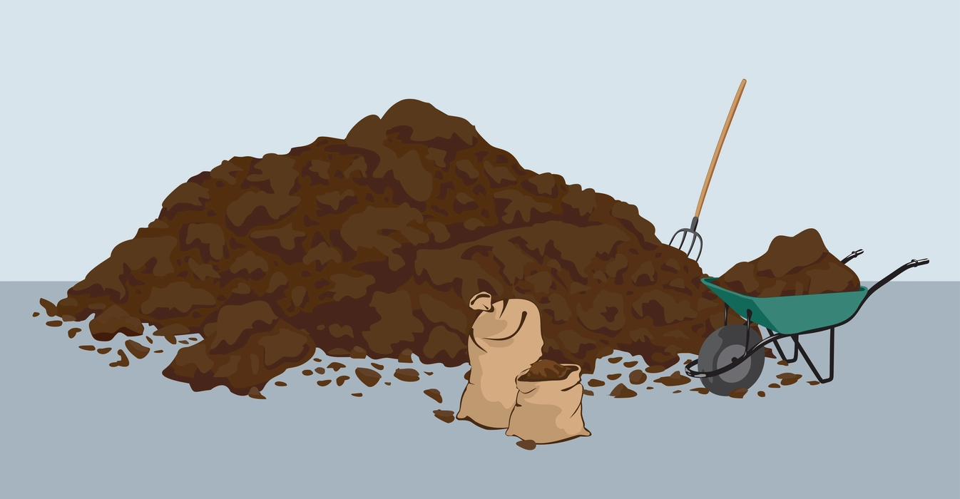 Manure is a biodegradable fertilizer rich in nutrients.