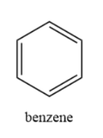 Benzene is an aromatic compound with three conjugated double bonds.