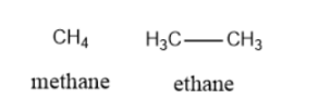 One and two carbon-containing alkanes are methane and ethane respectively.
